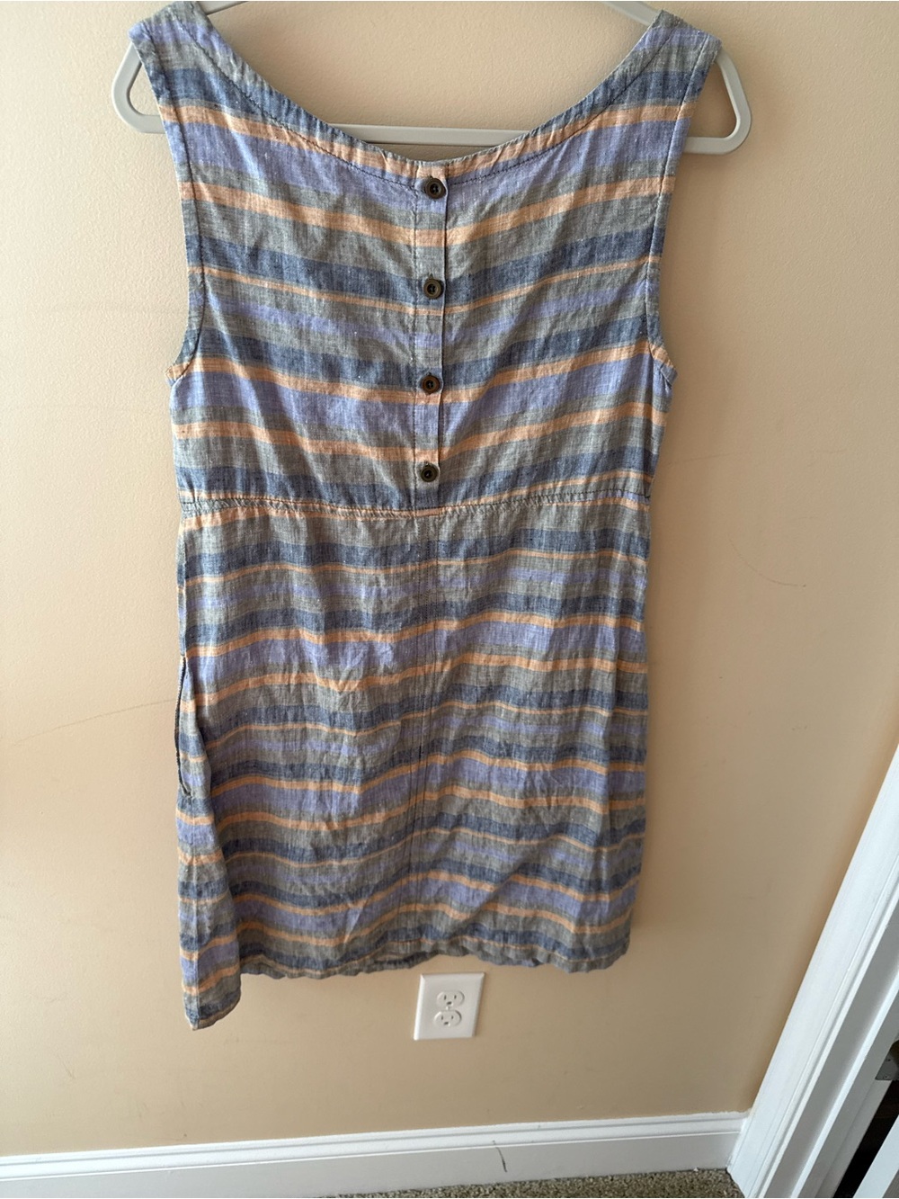 Toad&Co Striped Linen Linette Dress size M - Picture 5 of 6